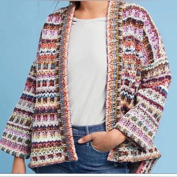Anthropologie DRA Los Angeles YOKO Colorful Kimono /Cardigan Jacket - Picture 1 of 11
